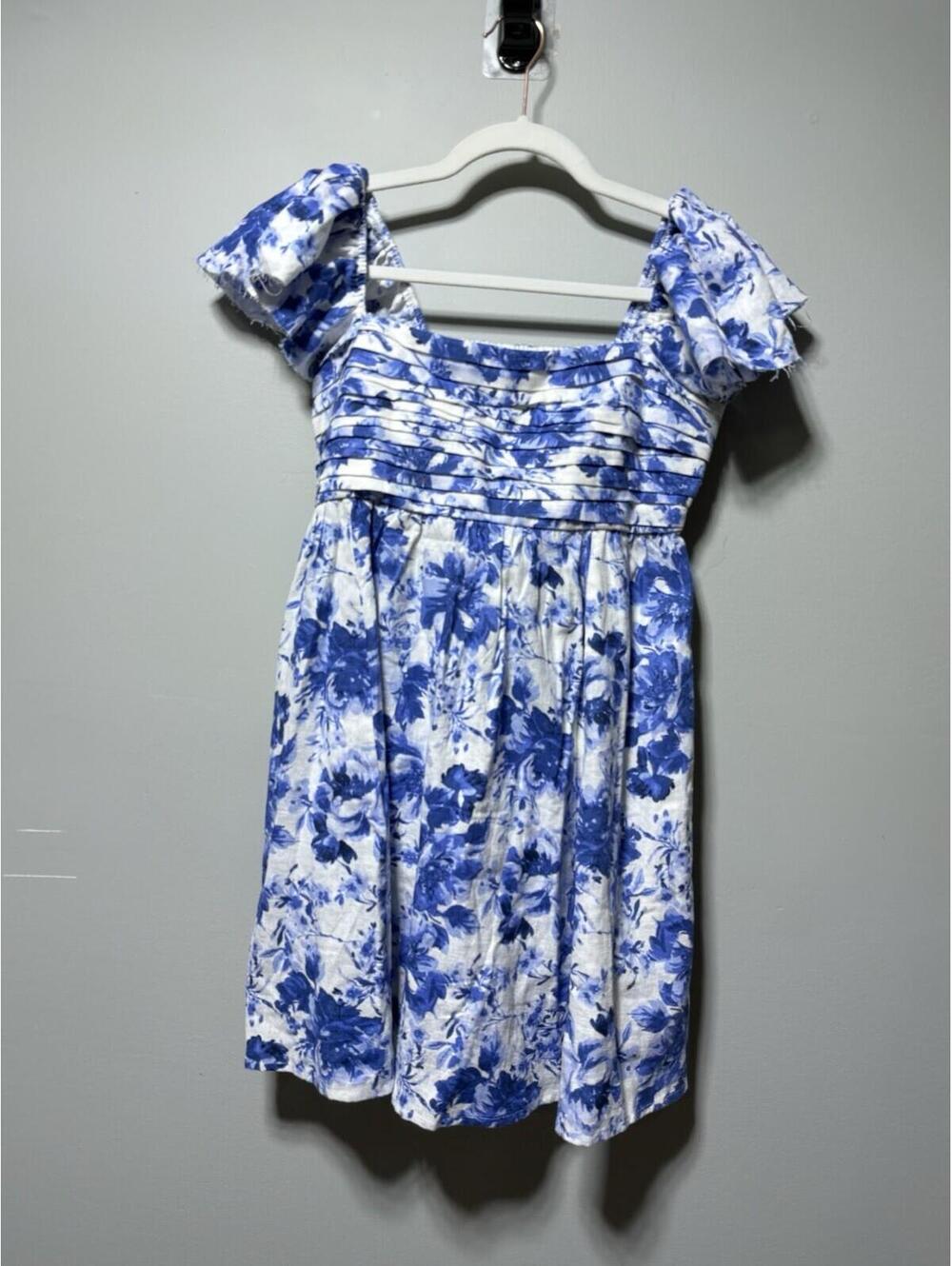 Abercrombie & Fitch Emerson Poplin Puff Sleeve Mini Dress SP wedding guest